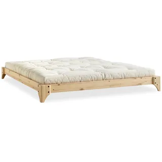 Futonbett KARUP DESIGN "Elan Bettgestell, massiv Kiefernholz, minimalistisches Scandi Design", beige (gestell: natur), B:168cm, Betten, Futonbett, Inklusive Lattenrost, in verschiedenen Breiten erhältlich