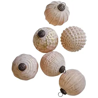 Mirabeau Christbaumschmuck Weihnachtskugel 6er Set Eirelyn creme/gold goldfarben