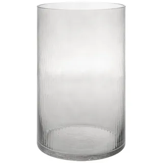 Storefactory Scandinavia Dekovase Vase Laterne RAMSJÖ L Glas grau, Ø18x30cm weiß