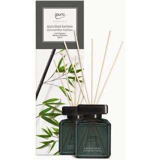 ipuro - erfrischender ipuro black bamboo Raumduft - dezenter Raumerfrischer mit grünen & holzigen Noten - stilvoller Lufterfrischer in der Wohnung für ein puristisches Dufterlebnis 200 ml