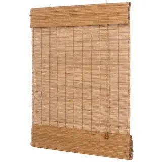 ventanara Raffrollo Bambus Raffrollo Bambusraffrollo Afrika Stil Holzrollo Seitenzugrollo braun 150 cm x 220 cm
