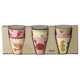 Rice Kleine Melamin Kinder Becher 0,16 l Koralle 6