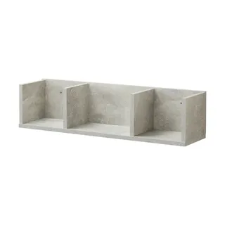 Möbel Kraft Hängeregal 75 x 18 x 18 cm Grau