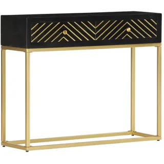 vidaXL Konsolentisch 90 x75 x 30 cm schwarz gold
