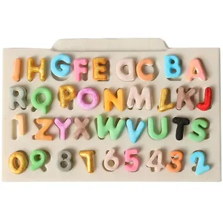 Silikon-backform Zum Selbermachen Mit Buchstaben, Zahlen Und Alphabet Zum Backen