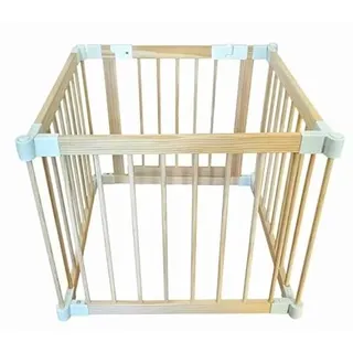 Laufstall Baby, Laufgitter Baby aus Holz, faltbar mit Tür & Sicherheitsverschluss, individuell formbarer Krabbelgitter Absperrgitter für Babys & Kleinkinder(77 * 65 * 11.11 cm)