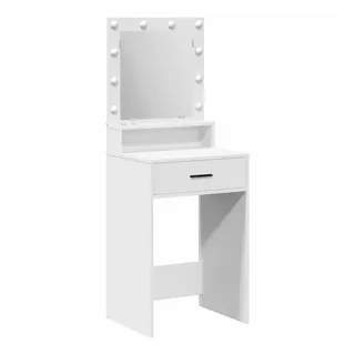 vidaXL Schminktisch mit LED-Leuchten Weiß 50 x 41 x 135 cm