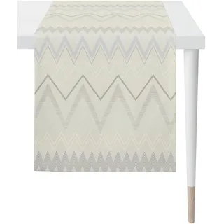 APELT Tischläufer "Indira, LOFT STYLE, Jacquard", beige (natur, grau, silberfarben, naturweiß), B:44cm L:140cm, Baumwolle, Polyester, Tischdecken