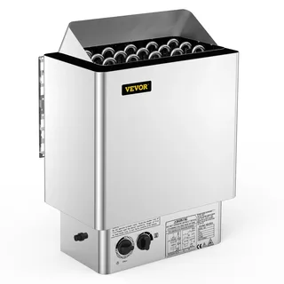 Vevor Saunaofen 9 KW, Sauna Elektroherd 380 V - 415 V, Edelstahlsaunaofen 20 kg Saunasteine, Elektrischer Saunaofen 2 Modi (Temperatur, Zeit), für