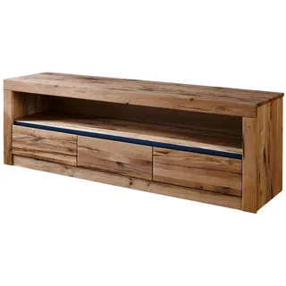 Massivmoebel24 Montreux TV-Lowboard 165x42x55 cm Natur Geölt Holz