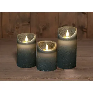 coen bakker LED-Kerze 10 cm 12,5 cm 15 cm grau