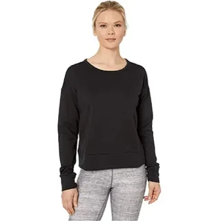 Nike Damen Long Sleeved T-Shirt W NK Yoga WRAP Coverup, Black/(dk Smoke Grey), 2XL, CJ4219