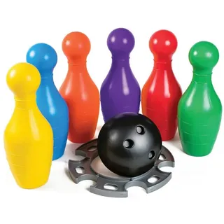 WADER QUALITY TOYS Bowlingball Wader Kinder Kegelspiel Bowlingspiel Set Wurfspiel Höhe von 31 cm, 6