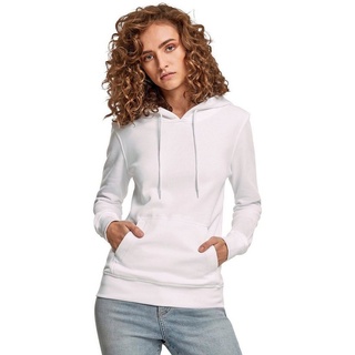 Build Your Brand Hoodie Damen Organic Kapuzensweater / Sweater mit Kapuze - Gr. XS bis 5XL Innen angeraut (Fleece), 100% Bio-Baumwolle rot XL
