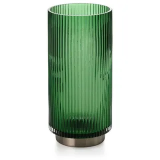 AmeliaHome Dekovase Vase Glasvase Dekorative Vase für Blumen Blumenvase Abstrakt Deko grün 12 cm x 12.5 cm