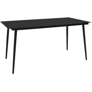 vidaXL Garten-Esstisch 150 x 80 x 74 cm schwarz 312158