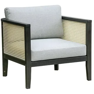 Sunfun Loungesessel Coralie  (B x T x H: 72 x 71 x 73 cm, Mattschwarz/Grau)