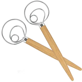 Acerich SKU-009-1 dänischer Teigbesen, Edelstahl, gelb