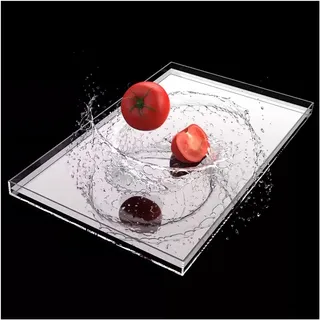 Acryl-Requisiten-Schießtablett, Acryl-Fotografie-Schießtablett, flacher Wassertank, 5 mm dick, mehrere Größen, 60 x 40 x 10 cm