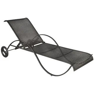 MBM 156147 Liege Romeo, 199 x 81 x 103 cm, Eisengestell Plattenfarbe marone antik