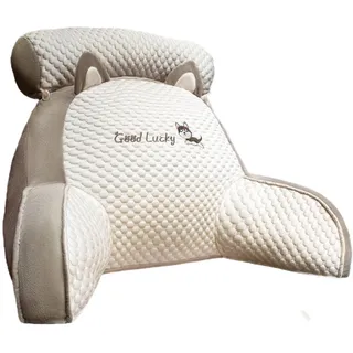 KSHSAA Niedliches Bett-Sitzkissen, Lesekissen, Rückenstützkissen, Sofa mit Armlehne, Rückenlehne für Betten zum Entspannen, Ansehen, Spielen, mit abnehmbarem Design