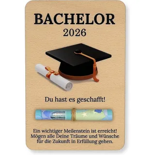 Wiladu Spardose Geldgeschenk Taufe Abi Bachelor Führerschein Jugendweihe Kommunion uvm braun