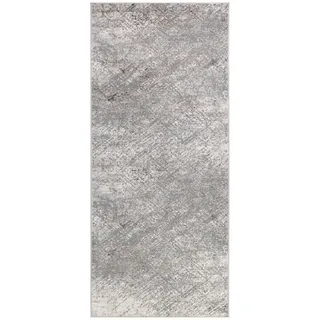 Tapiso Läufer VALLEY, rechteckig, Höhe: 9 mm, Wohnzimmer, Schlafzimmer, modern Design grau 80 cm x 400 cm x 9 mm