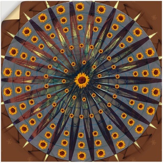 Artland Wandfolie Mandala - Sonnenblume, Muster (1 St), selbstklebend braun 50 cm x 50 cm