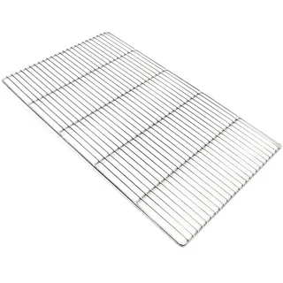 Wiltec Edelstahl Grillrost eckig 67 x 40 cm rostfrei für Holzkohlegrill, Gasgrill und andere