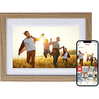 Rollei Smart Frame WiFi 1010 Digitaler Bilderrahmen, 25,53 cm, 1280 × 800 Pixel, Holzoptik Eiche, Weiß