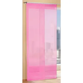 Gardinen Set, 2 x Flächenvorhang Schiebegardine mit Zubehör, Rosa