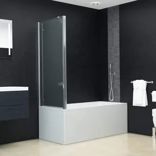 vidaXL Badewannenaufsatz 2-fach Faltbar 120 x 68 x 130 cm Silber