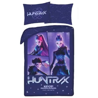 K-POP Demon Hunters Kinderbettwäsche Lila 140 x 200 cm + 70 x 90 cm