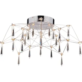 LED Deckenleuchte NÄVE "Araneus" Lampen Gr. Ø 55 cm Höhe: 27 cm, grau (chromfarben) LED Deckenlampen Deckenlampe