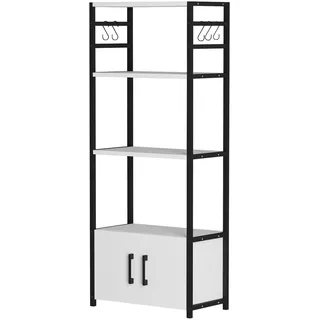 [en.casa] Küchenregal 139 x 56 x 30 cm Weiß