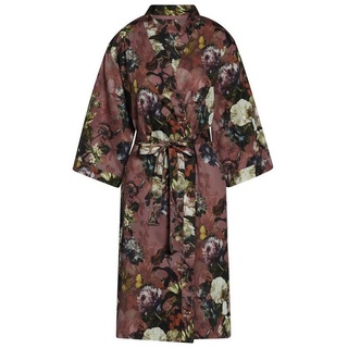 Essenza Kimono sarai karli, Kurzform, Baumwolle, Kimono-Kragen, Gürtel, mit wunderschönem Blumenprint rosa XXL