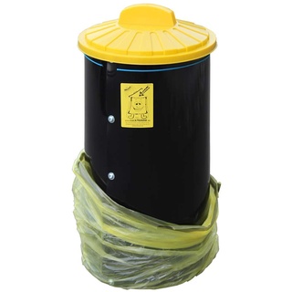 SackTonne mit Deckel - Keine zerrissenen gelben Säcke - Gelber Sack Ständer - Einfüllhilfe für gelben Sack - Größenverstellbar