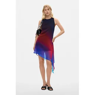 Desigual, Asymmetrisches Tüllkleid, Damen, Polyester, Blau, XS, BLUE, XS
