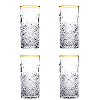 Pasabahce Timeless Raki Gold Cocktailglas 0,45 l 4er Set