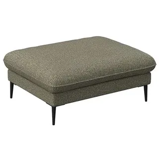 FLEXLUX Pouf Salino, Fußhocker, Sitzhocker, Polsterhocker, Kaltschaum & Stahl-Wellen, Füsse Schwarz grün