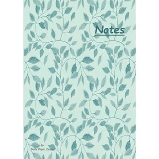 Notizbuch A5 Dotted [Blue Leaves - Blaue Blätter] Softcover Von Daily Paper Design | 80 Seiten | Als Tagebuch  Bullet Journal  Notizheft | Fsc-Zertifi