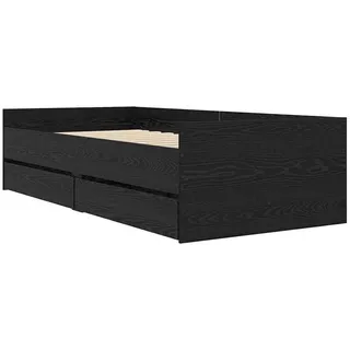 vidaXL Bettrahmen mit Schubladen Schwarz Eichen-Optik 90 x 200 cm