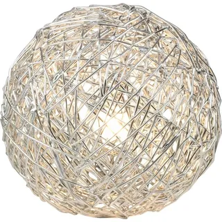 Tischlampe Acrylball 25cm Dekoleuchte 230V E27 Lampe Tischleuchte - Silber
