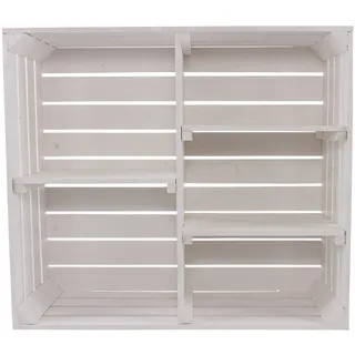 Allzweckkiste Kommode Holzkiste Weinregal Holzregal HS3 weiss (Spar-Set)