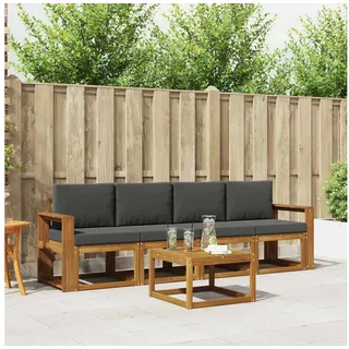 vidaXL Outdoor-Sofagarnitur 5 pcs Natur/Anthrazit