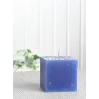 Rustik-Stumpenkerze, viereckig, 5 x 5 x 5 cm Ø, blau