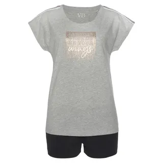 vivance dreams by lascana Shorty Pyjama grau/meliert 32/34