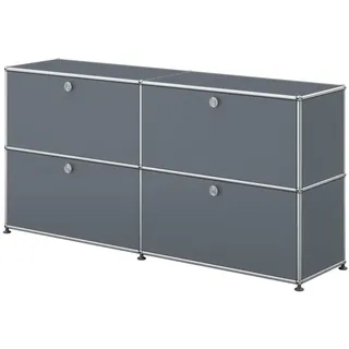 USM Haller Sideboard mit 4 Klapptüren Mittelgrau