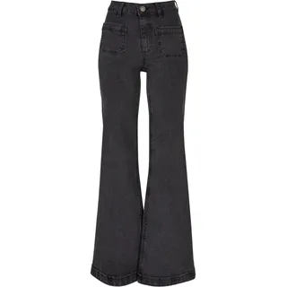 URBAN CLASSICS Vintage Flared Jeans - Black Washed - 27
