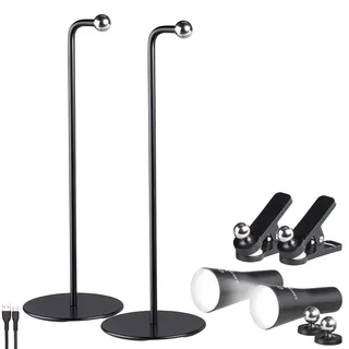 Lunartec 4in1-Akku-Tischlampe Schwarz 2 St.